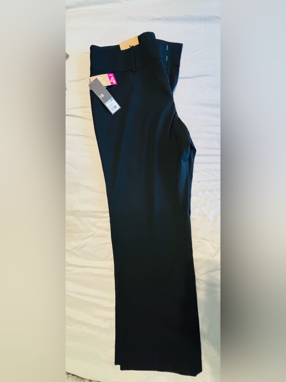NWT Women’s Black Bootcut Pants Size 18 Fit 4 Curvy Hip Mid Rise